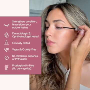 Glamnetic Full Volume Lash Enhancing Serum | Strengthens & Conditions | Infused with Vitamins & Hair Loving Ingredients | .07 fl oz