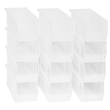 Akro-Mils Space-Saving Stackable Storage Bins 12-Pack