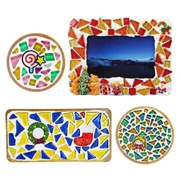 BTMIEY 500g Glue Down Irregular Tiny Mosaic Tile Hobbies Children Handmade Crystal Craft for Bathroom Kitchen Home Decoration DIY Art Projects,0.4X0.4 Inch(Mixed Color Series)