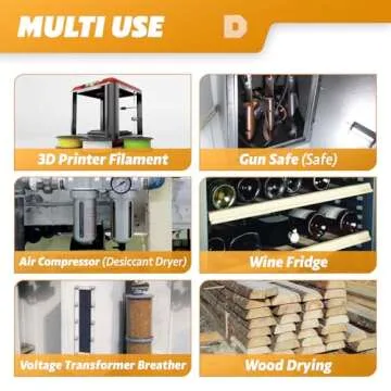 Dry & Dry" [1 Quart Premium Orange Indicating Silica Gel Desiccant Beads(Industry Standard 3-5 mm) - Rechargeable Silica Gel Beads(2 LBS)