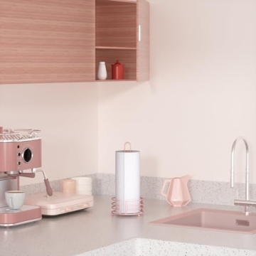 Buruis Elegant Pink Paper Towel Holder for Home