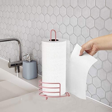 Buruis Elegant Pink Paper Towel Holder for Home