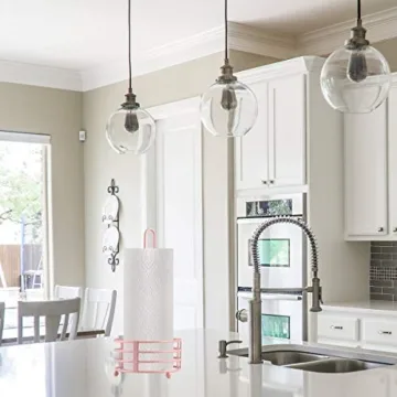 Buruis Elegant Pink Paper Towel Holder for Home