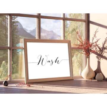 Bathroom Decor Art Prints (Set of 4) - Unframed - 8x10s | Bathroom Décor | Bathroom Décor Wall Art | Room Décor Aesthetic