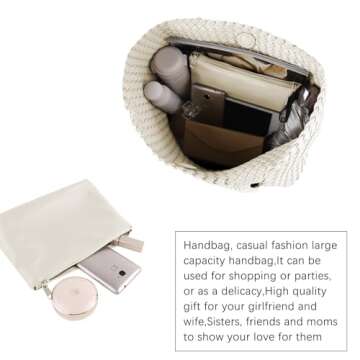 wxvvfe Woven Tote Bag for Women - Eco-Friendly Vegan Leather