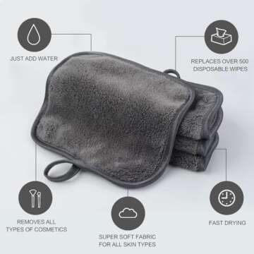 Eco-Friendly SINLAND Makeup Remover Cloths - 12 Pack