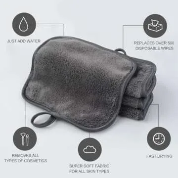 Eco-Friendly SINLAND Makeup Remover Cloths - 12 Pack