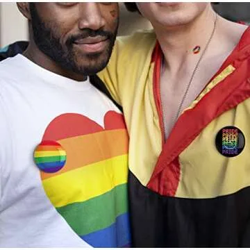 48 Pcs Pride Pins, Gay Lgbtq Stuff Merch Accessories Button Badge Rainbow Lesbian Trans Pansexual Bisexual Pin Month Party Favors Supplies Decorations