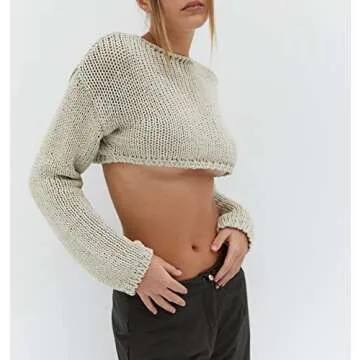 Chic Women Y2K Knitted Crop Top for Every Occasion