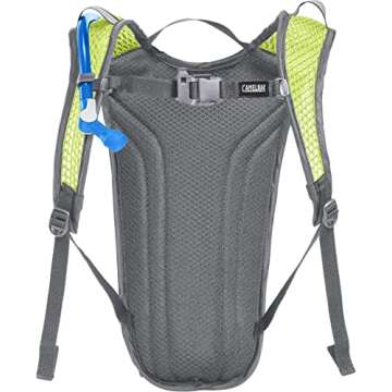 CamelBak Mini M.U.L.E. Kids Hydration Backpack for Hiking and Biking - 50oz, Metal Grey/Green