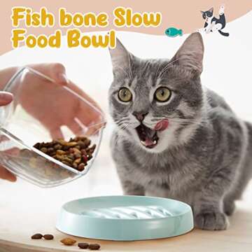 Maitys 2 Pack Cat Slow Feeder Bowl for Wet Food Small Interactive Puzzle Kitten Feeder Dish Anti Gulping Pet Bowl for Cat and Dog Slow Eating to Against Bloat, Indigestion(Pink, Green)