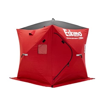 Eskimo 69445 Quickfish 3i Insulated Pop-Up Portable Hub-Style Ice Fishing Shelter, 34 Square Feet of...