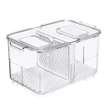 SANNO Vegetable Fruit Storage Containers - Produce Saver & Salad Keeper