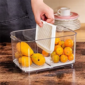 SANNO Stackable Vegetable Fruit Storage Containers