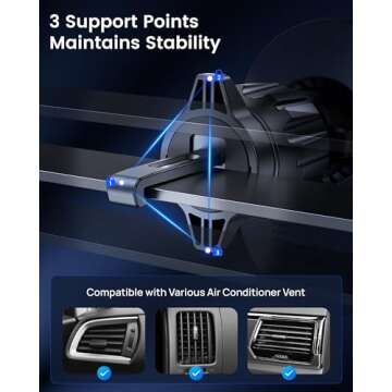 SODI for Mag-Safe Car Phone Holder for Your Car Mount Charger, 15W Fast Charging Car Phone Mount,Air...