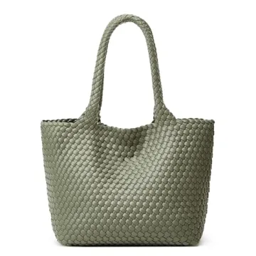 BOYATU Woven Vegan Leather Tote Bag - Stylish Summer Handbag for All Occasions