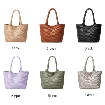 BOYATU Woven Vegan Leather Tote Bag for Stylish Summer