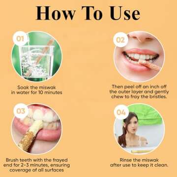 Sewak Al-Falah Miswak Natural Toothbrush Pack of 10