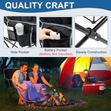 Slsy Heated Double Camping Chair: Cozy & Portable Comfort