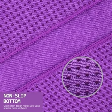 Eunzel Yoga Towel - Hot Non-Slip Sweat Absorbent 24x72 Purple
