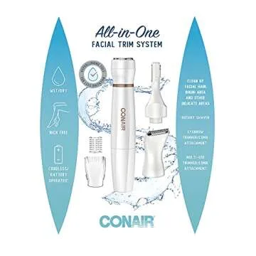 Conair All-In-One Electric Facial Hair Trimmer for Women
