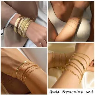 Trendy IFKM 35 PCS Bangles Bracelets Set for Women