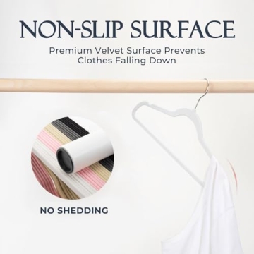 HOUSE DAY Velvet Hangers 60 Pack for Closet Organization