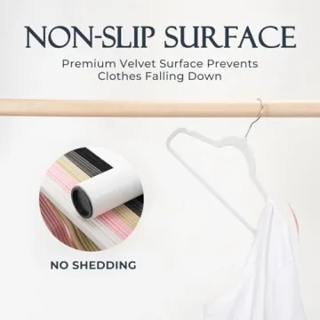 HOUSE DAY Velvet Hangers 60 Pack for Closet Organization