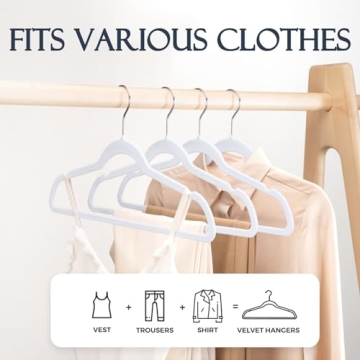 HOUSE DAY Velvet Hangers 60 Pack for Closet Organization