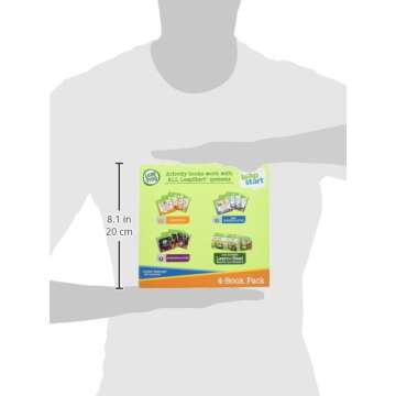 LeapFrog LeapStart Preschool 4-in-1 Activity Book Bundle with ABC, Shapes & Colors, Math, Animals