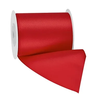 Solid Color Double Faced Red Satin Ribbon for Crafting