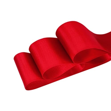 Solid Color Double Faced Red Satin Ribbon for Crafting