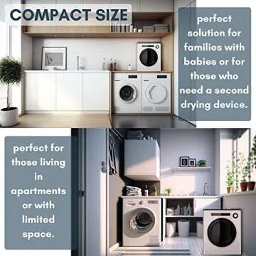 Compact 950W Portable Clothes Dryer for Small Spaces