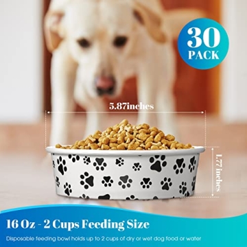 30 Disposable Bowls for Dogs Perfect for Travel and Parties