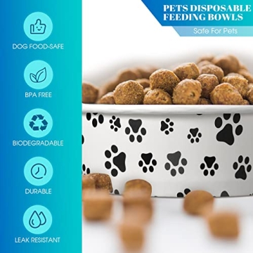 30 Disposable Bowls for Dogs Perfect for Travel and Parties