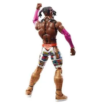 WWE Kofi Kingston Elite Collection Wrestlemania 35 Action Figure with Deluxe Articulation, Life-Like Detail, Authentic Ring Gear, Swappable Hands & Accessory