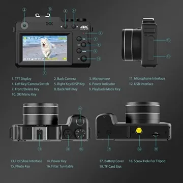 4K Vlogging Camera with WiFi & Free 32G Card