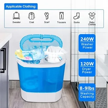 Compact Twin Tub Mini Washing Machine 9.9 LB