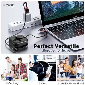 4.5A Retractable 3-in-1 Charger Cable - Fast Sync & Charge