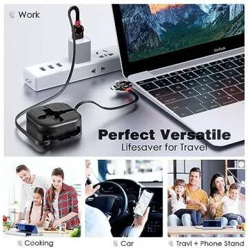 4.5A Retractable 3-in-1 Charger Cable - Fast Sync & Charge