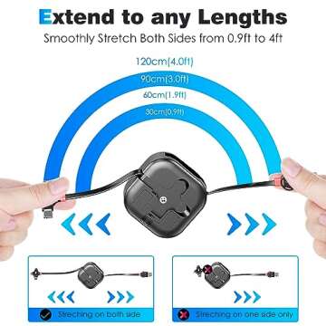 4.5A Retractable 3-in-1 Charger Cable - Fast Sync & Charge