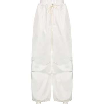 KMBANGI Women Baggy Cargo Pants with Adjustable Waist