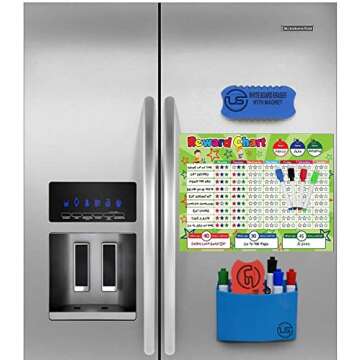 Dry Erase Eraser Magnetic Whiteboard Eraser 2 Pack White Board Cleaner, Dry Erase for Whiteboard, Chalkboard and Glass (Colors May Vary)