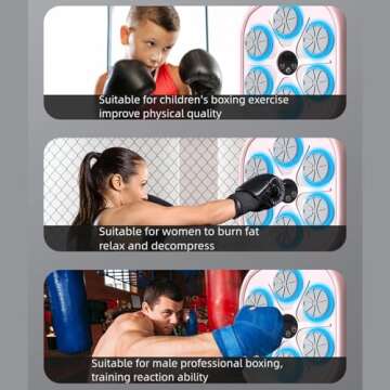 Upgraded version of smart music boxing machine Speed Adjustment Boxing Training Equipments with Boxing Gloves for home adults and children wall target striker reaction indoor electronic target