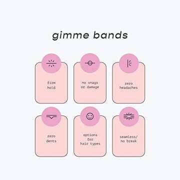GIMME Bands Long Fit Hair Ties | No Break Microfiber Long Hair Elastics | A Firm Yet Gentle All Day Hold with No Snagging, Dents, or Breakage | Blondie