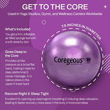 Tune Up Fitness – Coregeous Ball | Psoas Release Tool, Abdominal, Belly & Lower Back Release | Cor...