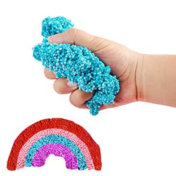 Kiddokids 28 Packs Valentines Day Gift Cards Filled with Colorful Foam Squishy Slime for School Classroom Valentine’s Exchange Greeting Cards