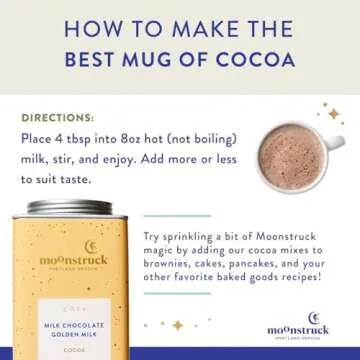 Moonstruck Chocolate Cozy Ginger and Turmeric Milk Chocolate Hot Cocoa Mix, 9.5oz (Pack of 1)