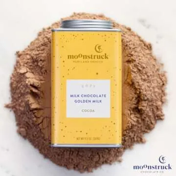 Moonstruck Chocolate Cozy Ginger and Turmeric Milk Chocolate Hot Cocoa Mix, 9.5oz (Pack of 1)