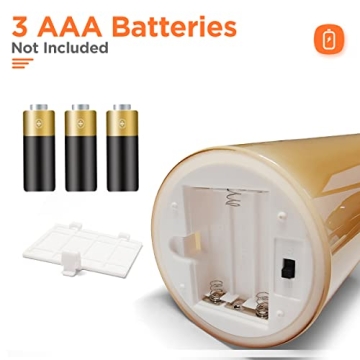 Battery Operated Gold LED Flameless Candles with Remote